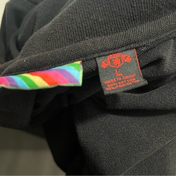 PJ Mark Men's Size Large 2-Button Black Short Sleeve Polo Shirt Business Casual - Picture 8 of 8